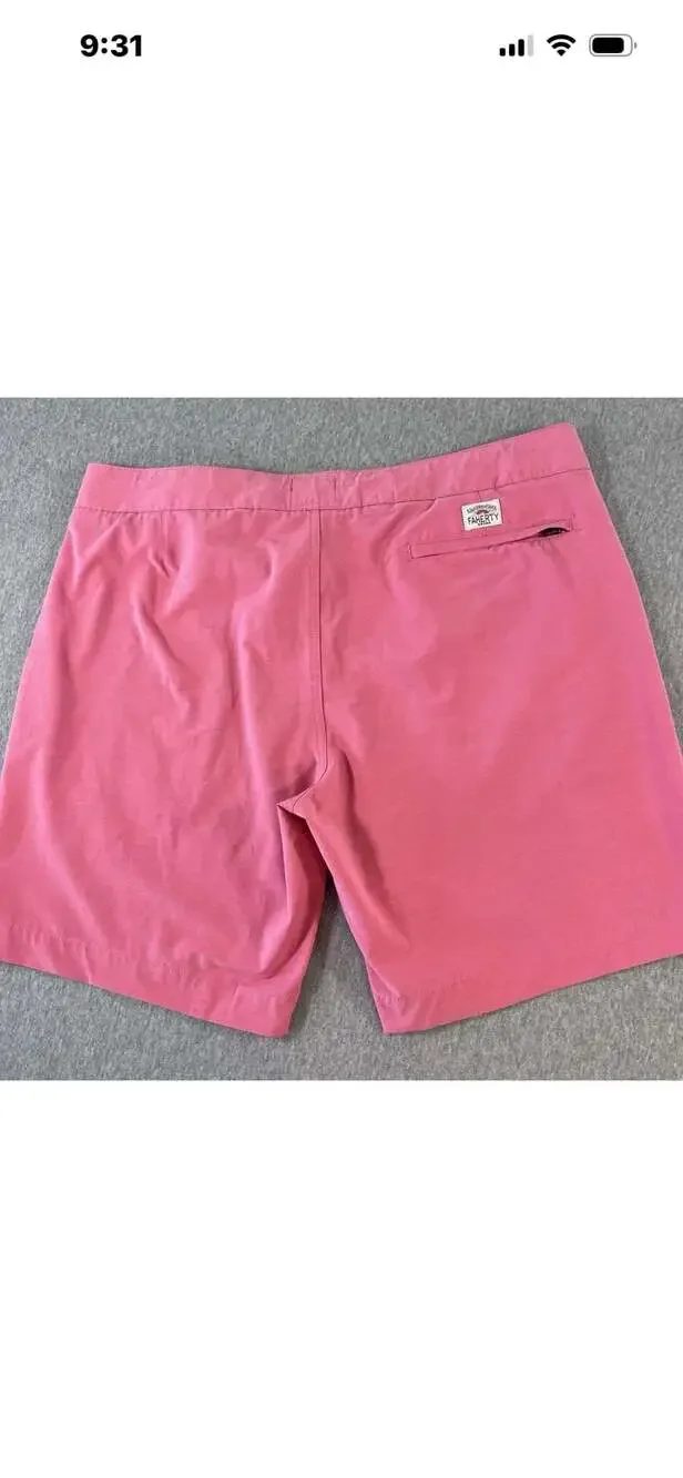 Faherty All Day Shorts Sunset Pink Size 38
